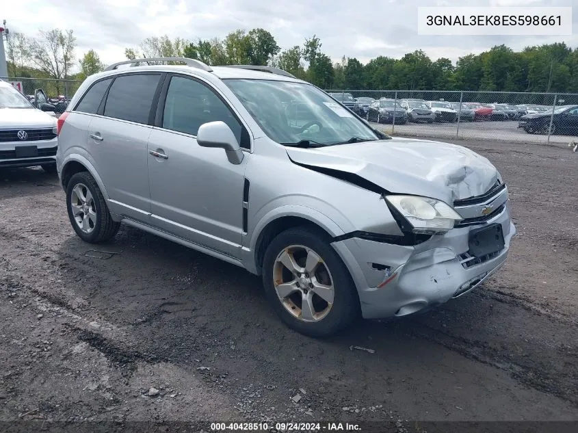 2014 Chevrolet Captiva Sport Lt VIN: 3GNAL3EK8ES598661 Lot: 40428510