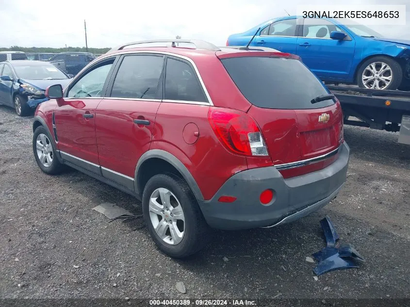 2014 Chevrolet Captiva Sport 2Ls VIN: 3GNAL2EK5ES648653 Lot: 40450389