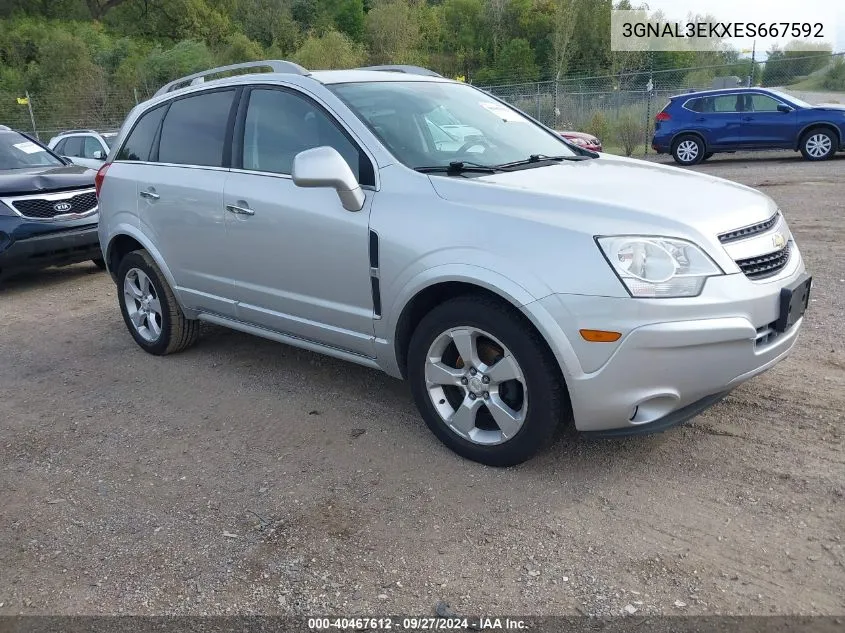 2014 Chevrolet Captiva Sport Lt VIN: 3GNAL3EKXES667592 Lot: 40467612