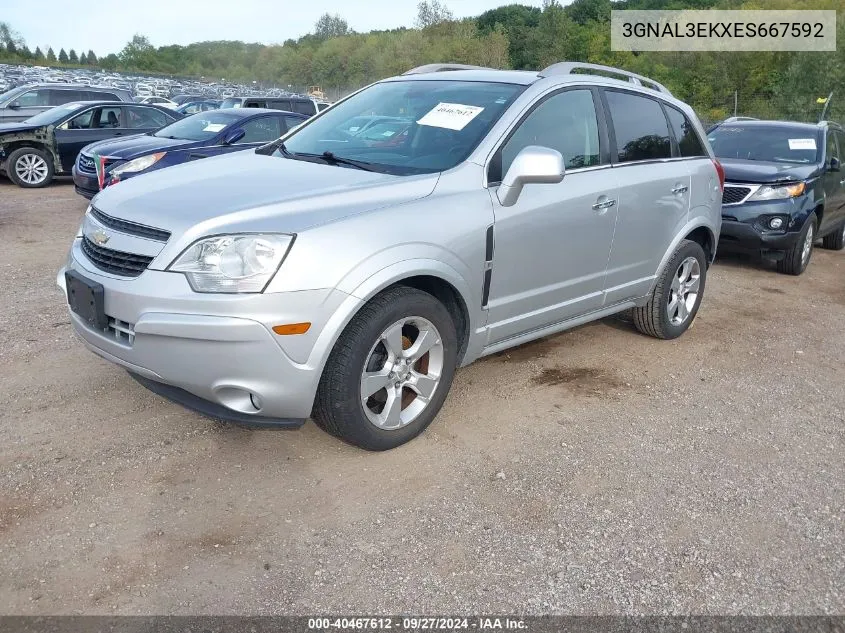 2014 Chevrolet Captiva Sport Lt VIN: 3GNAL3EKXES667592 Lot: 40467612