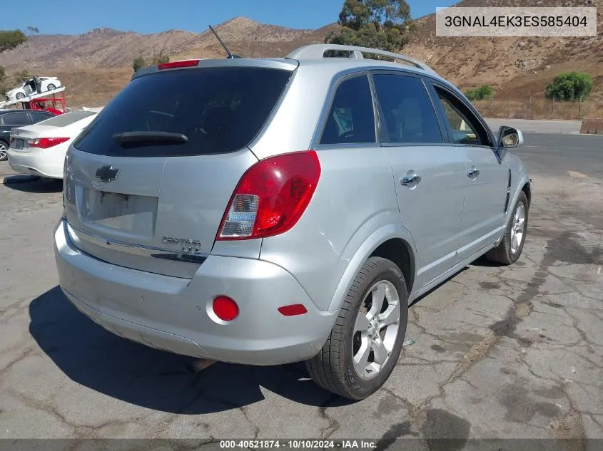 2014 Chevrolet Captiva Sport Ltz VIN: 3GNAL4EK3ES585404 Lot: 40521874