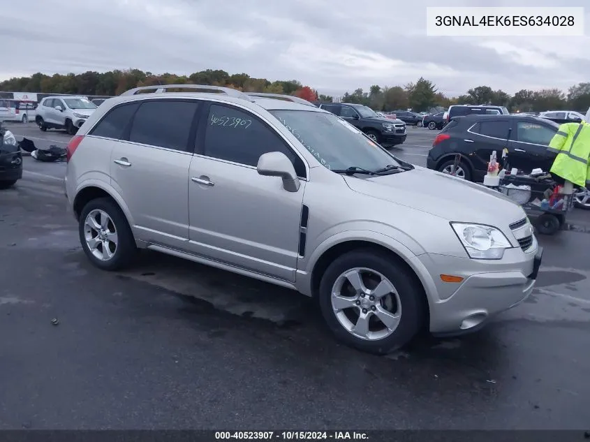 2014 Chevrolet Captiva Sport Ltz VIN: 3GNAL4EK6ES634028 Lot: 40523907