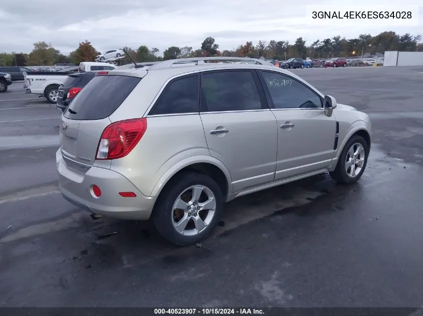 2014 Chevrolet Captiva Sport Ltz VIN: 3GNAL4EK6ES634028 Lot: 40523907