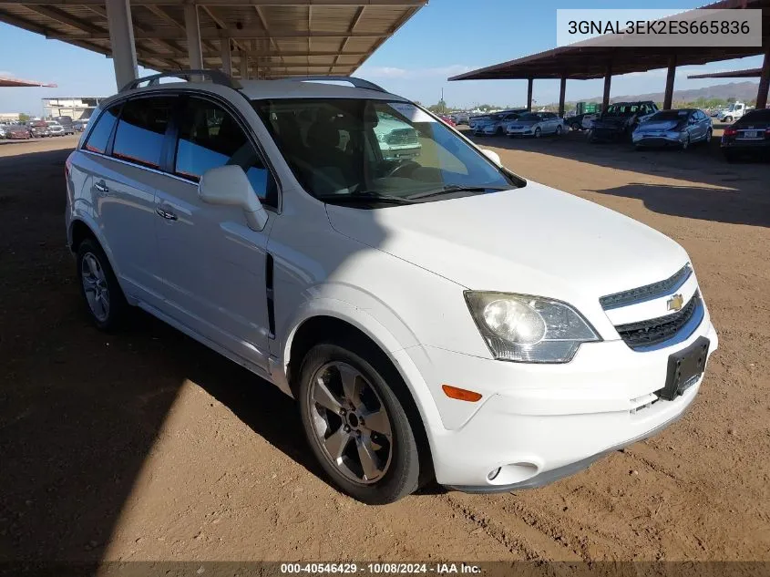 2014 Chevrolet Captiva Sport Lt VIN: 3GNAL3EK2ES665836 Lot: 40546429