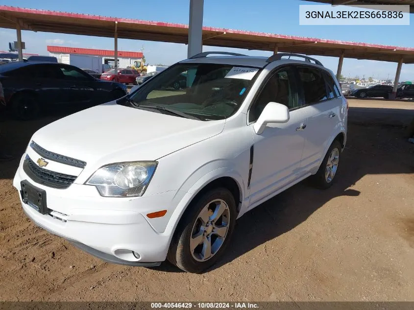 2014 Chevrolet Captiva Sport Lt VIN: 3GNAL3EK2ES665836 Lot: 40546429