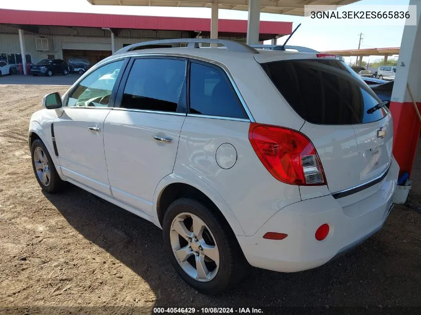 2014 Chevrolet Captiva Sport Lt VIN: 3GNAL3EK2ES665836 Lot: 40546429