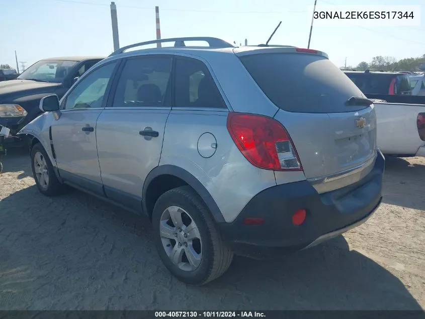 2014 Chevrolet Captiva Sport 2Ls VIN: 3GNAL2EK6ES517344 Lot: 40572130