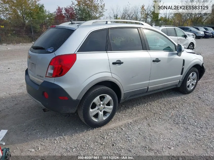 2014 Chevrolet Captiva Sport 2Ls VIN: 3GNAL2EK2ES583129 Lot: 40581981