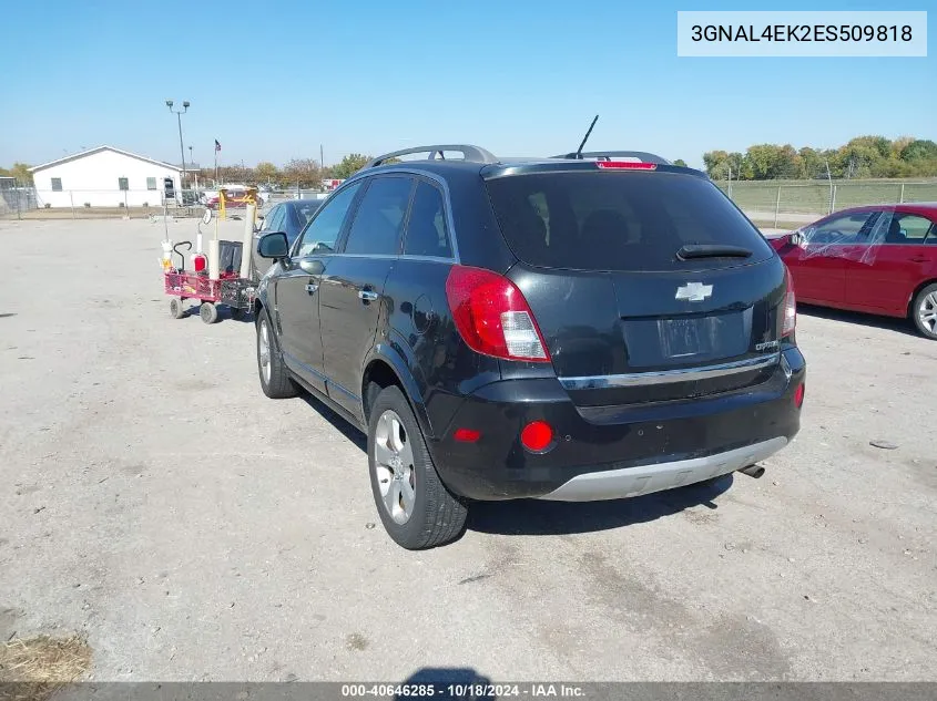 2014 Chevrolet Captiva Sport Ltz VIN: 3GNAL4EK2ES509818 Lot: 40646285