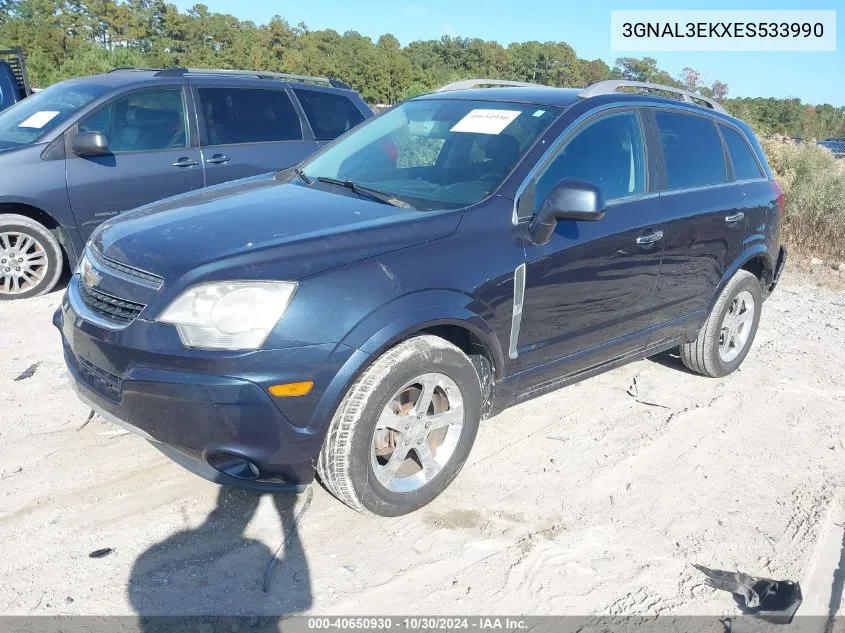 2014 Chevrolet Captiva Sport Lt VIN: 3GNAL3EKXES533990 Lot: 40650930