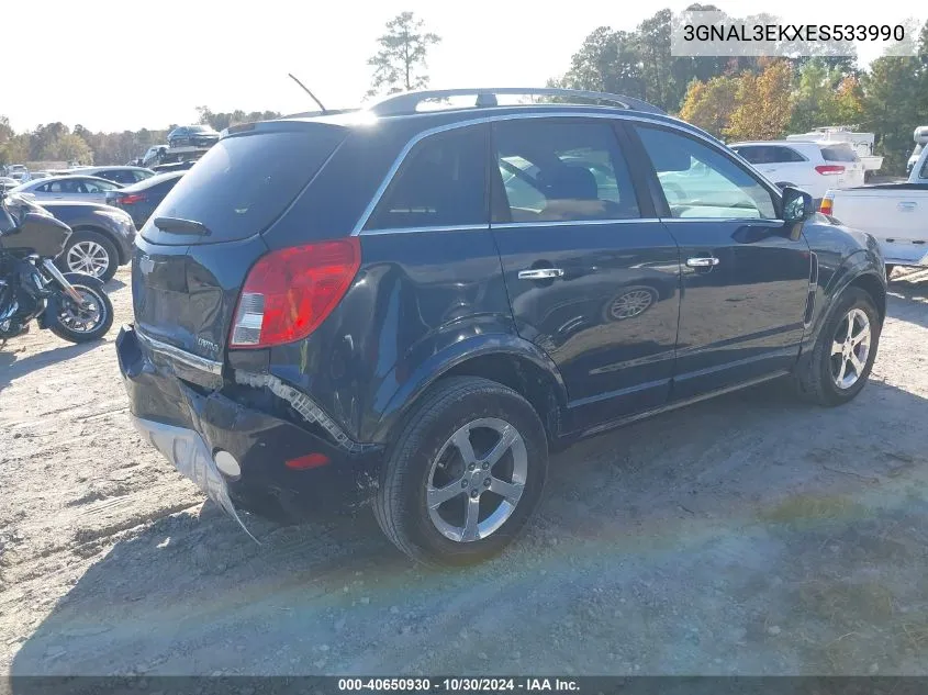 2014 Chevrolet Captiva Sport Lt VIN: 3GNAL3EKXES533990 Lot: 40650930