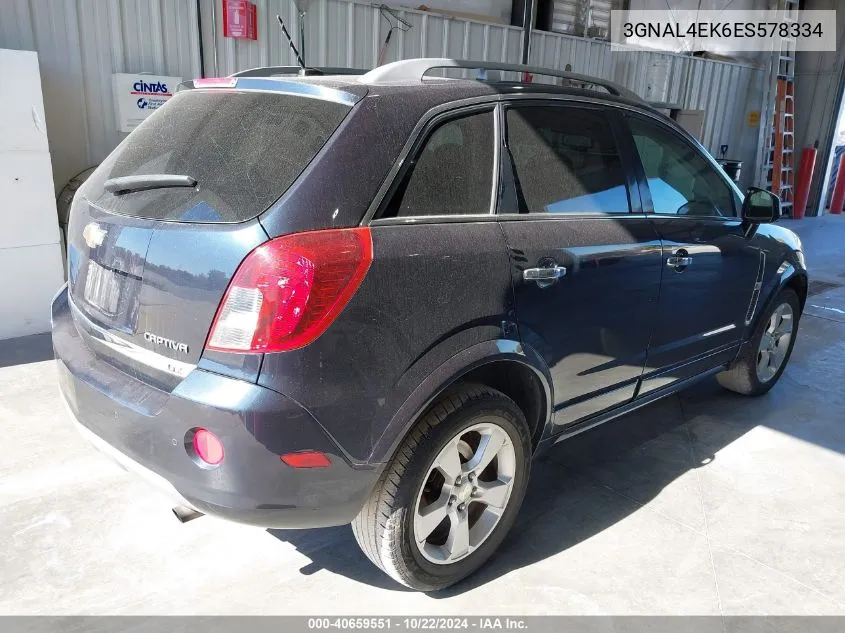 2014 Chevrolet Captiva Sport Ltz VIN: 3GNAL4EK6ES578334 Lot: 40659551