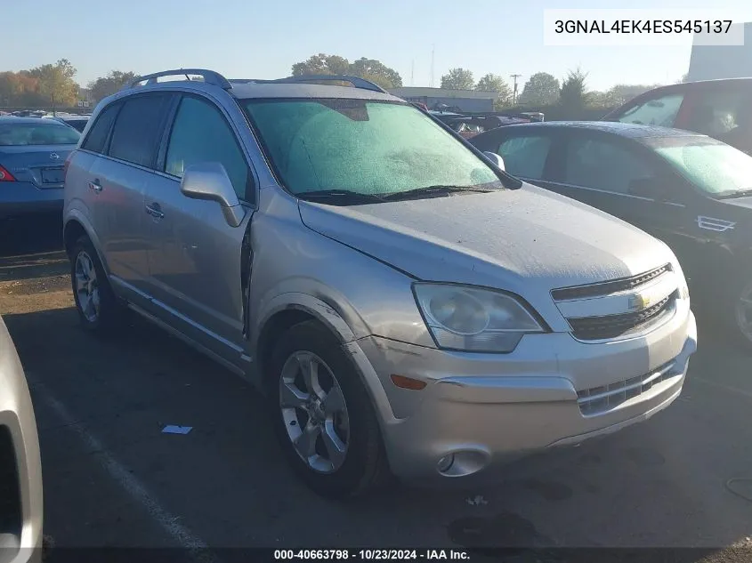 2014 Chevrolet Captiva Sport Ltz VIN: 3GNAL4EK4ES545137 Lot: 40663798