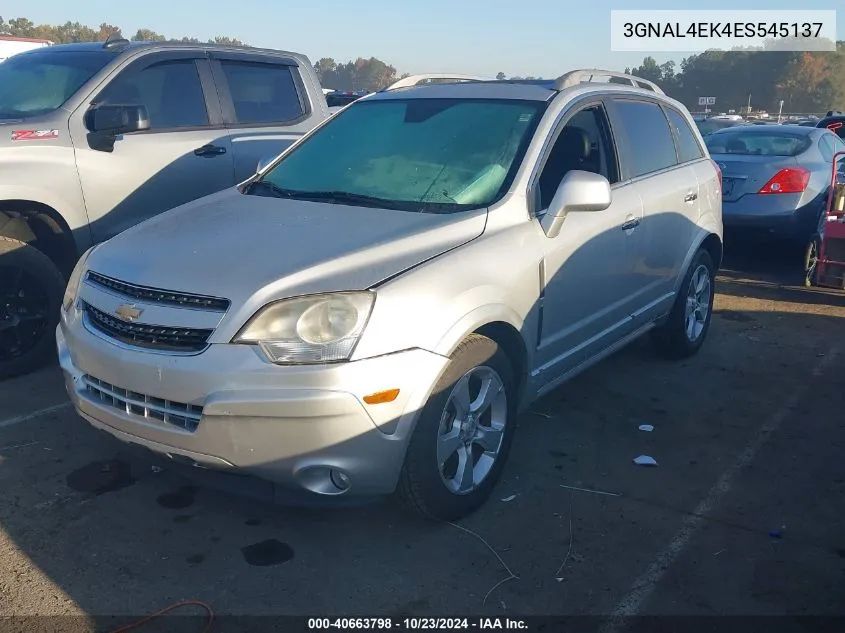 2014 Chevrolet Captiva Sport Ltz VIN: 3GNAL4EK4ES545137 Lot: 40663798