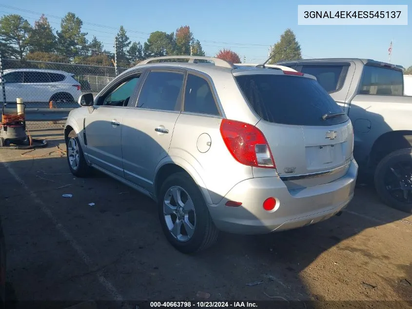 2014 Chevrolet Captiva Sport Ltz VIN: 3GNAL4EK4ES545137 Lot: 40663798