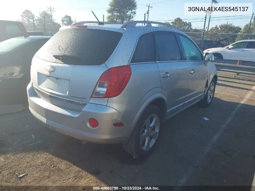 2014 Chevrolet Captiva Sport Ltz VIN: 3GNAL4EK4ES545137 Lot: 40663798