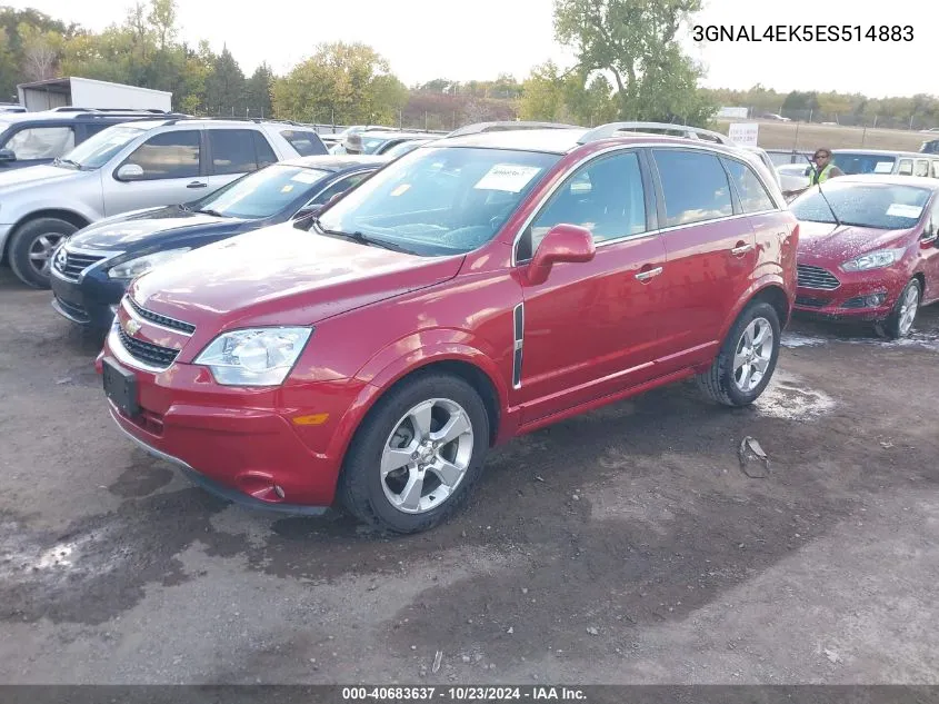 2014 Chevrolet Captiva Sport Ltz VIN: 3GNAL4EK5ES514883 Lot: 40683637