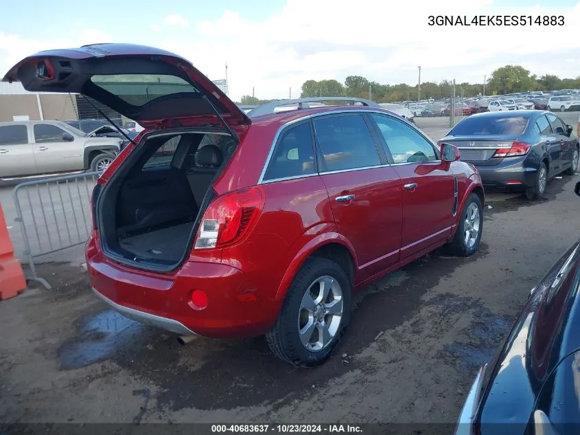 2014 Chevrolet Captiva Sport Ltz VIN: 3GNAL4EK5ES514883 Lot: 40683637