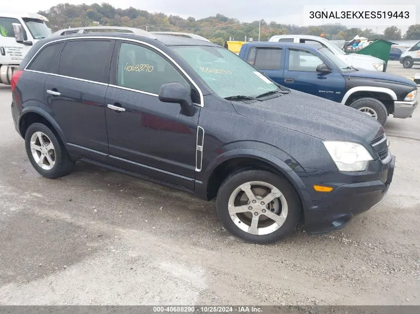 2014 Chevrolet Captiva Sport Lt VIN: 3GNAL3EKXES519443 Lot: 40688290