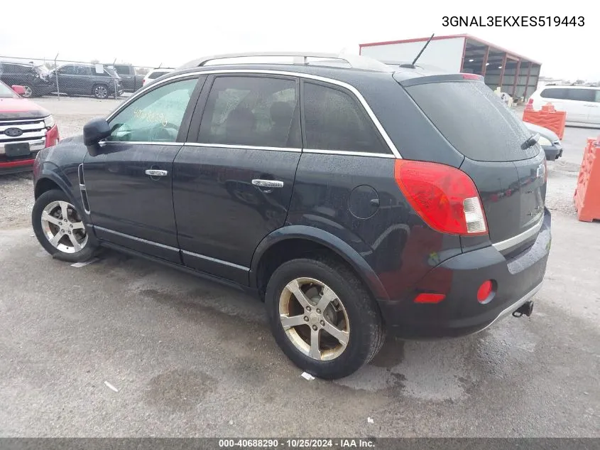 2014 Chevrolet Captiva Sport Lt VIN: 3GNAL3EKXES519443 Lot: 40688290