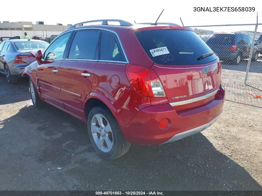 2014 Chevrolet Captiva Sport Lt VIN: 3GNAL3EK7ES658039 Lot: 40701653