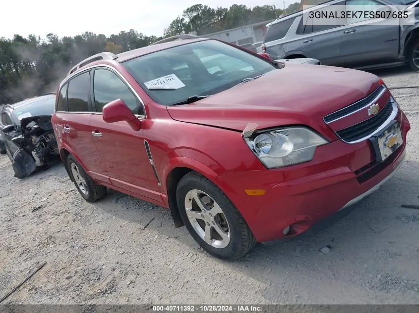 2014 Chevrolet Captiva Sport Lt VIN: 3GNAL3EK7ES507685 Lot: 40711392