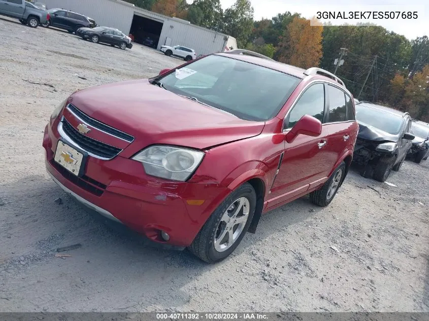 2014 Chevrolet Captiva Sport Lt VIN: 3GNAL3EK7ES507685 Lot: 40711392