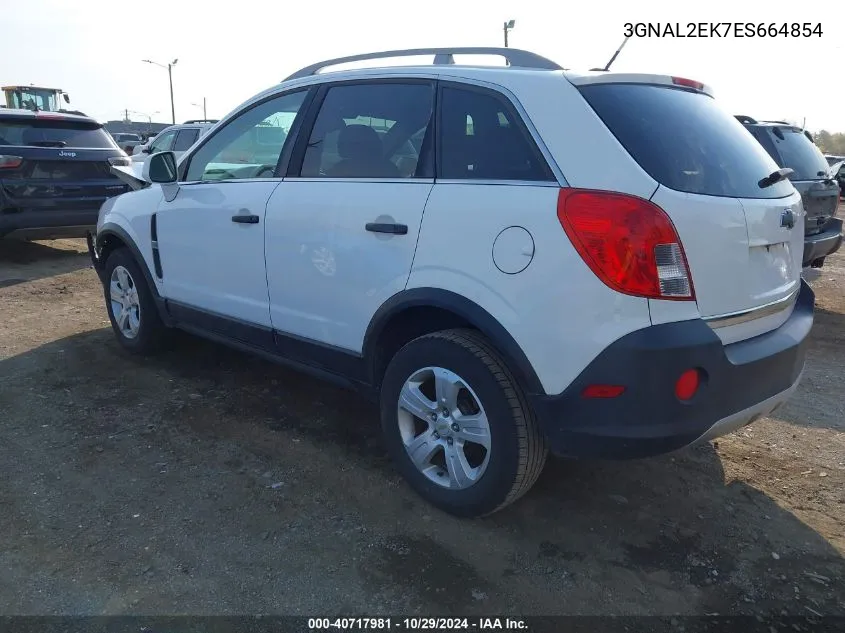 2014 Chevrolet Captiva Sport 2Ls VIN: 3GNAL2EK7ES664854 Lot: 40717981