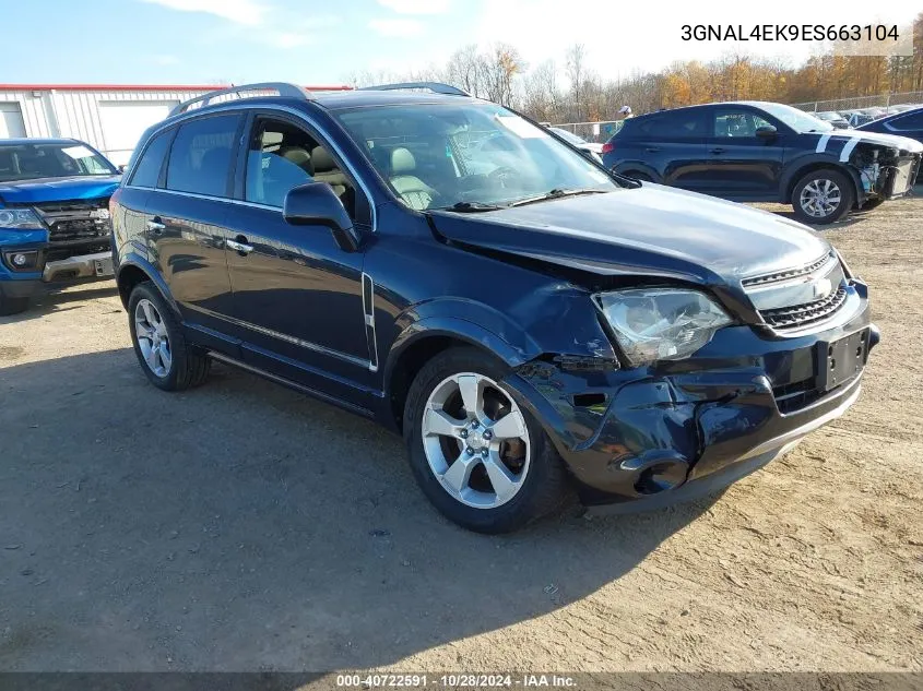 2014 Chevrolet Captiva Sport Ltz VIN: 3GNAL4EK9ES663104 Lot: 40722591