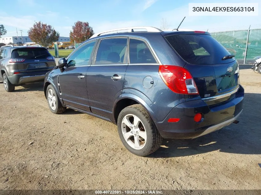 2014 Chevrolet Captiva Sport Ltz VIN: 3GNAL4EK9ES663104 Lot: 40722591