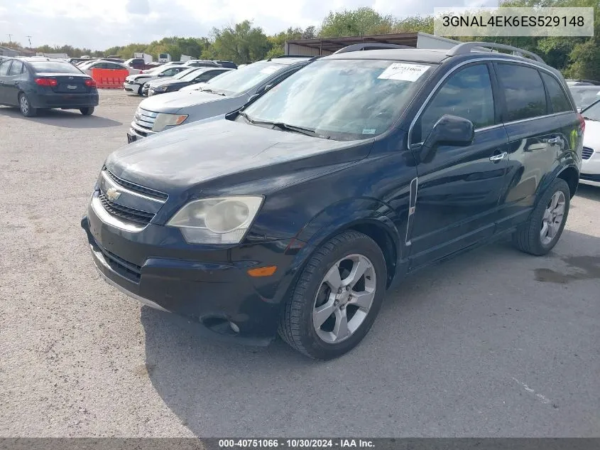 2014 Chevrolet Captiva Sport Ltz VIN: 3GNAL4EK6ES529148 Lot: 40751066