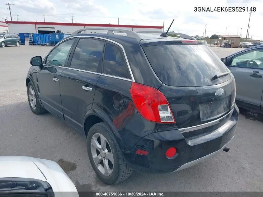 2014 Chevrolet Captiva Sport Ltz VIN: 3GNAL4EK6ES529148 Lot: 40751066