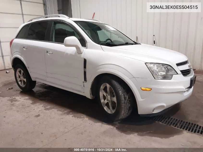 2014 Chevrolet Captiva Sport Lt VIN: 3GNAL3EK0ES504515 Lot: 40751916