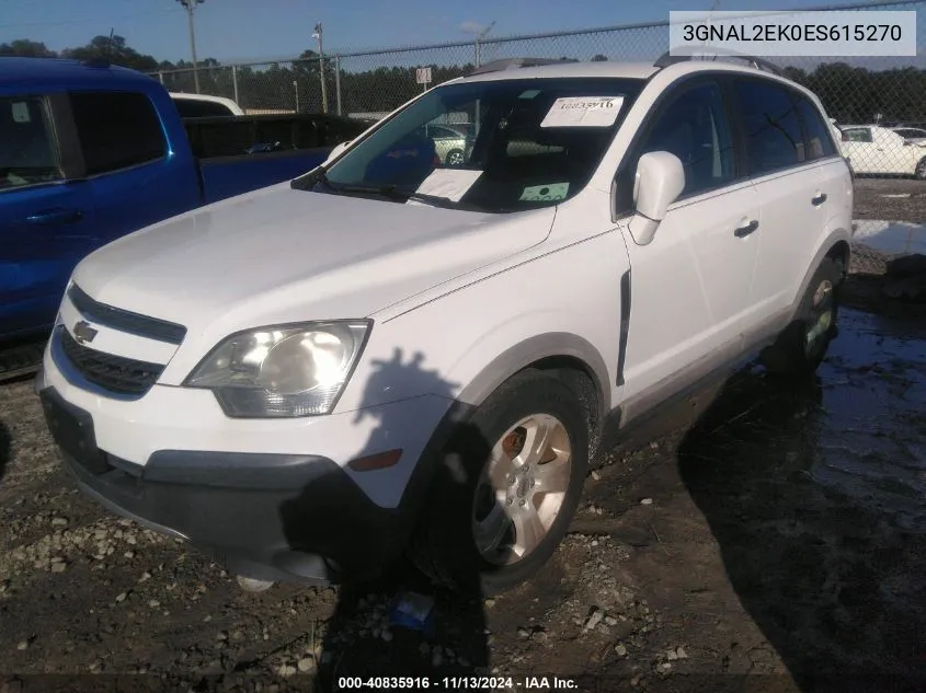 2014 Chevrolet Captiva Sport 2Ls VIN: 3GNAL2EK0ES615270 Lot: 40835916