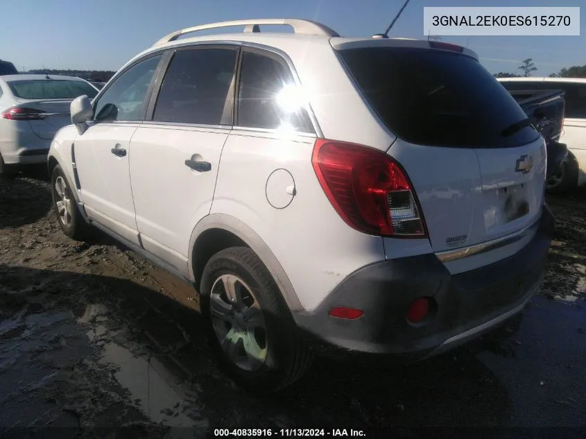 2014 Chevrolet Captiva Sport 2Ls VIN: 3GNAL2EK0ES615270 Lot: 40835916