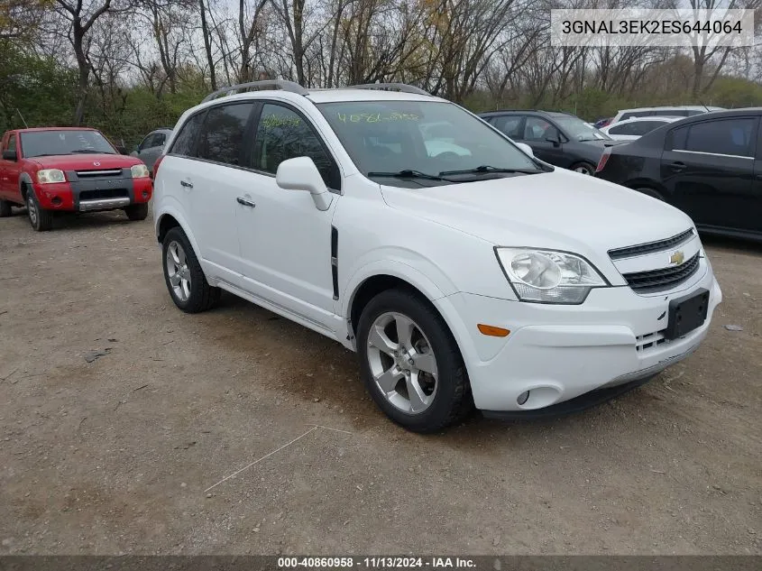 2014 Chevrolet Captiva Sport Lt VIN: 3GNAL3EK2ES644064 Lot: 40860958