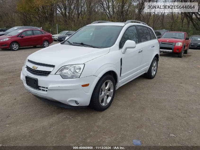 2014 Chevrolet Captiva Sport Lt VIN: 3GNAL3EK2ES644064 Lot: 40860958