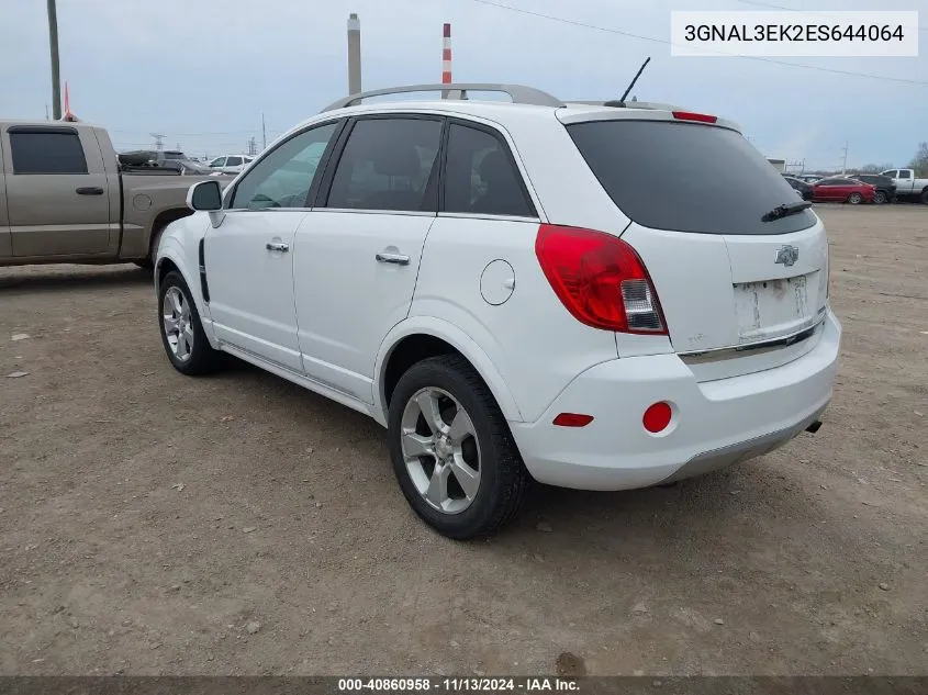 2014 Chevrolet Captiva Sport Lt VIN: 3GNAL3EK2ES644064 Lot: 40860958