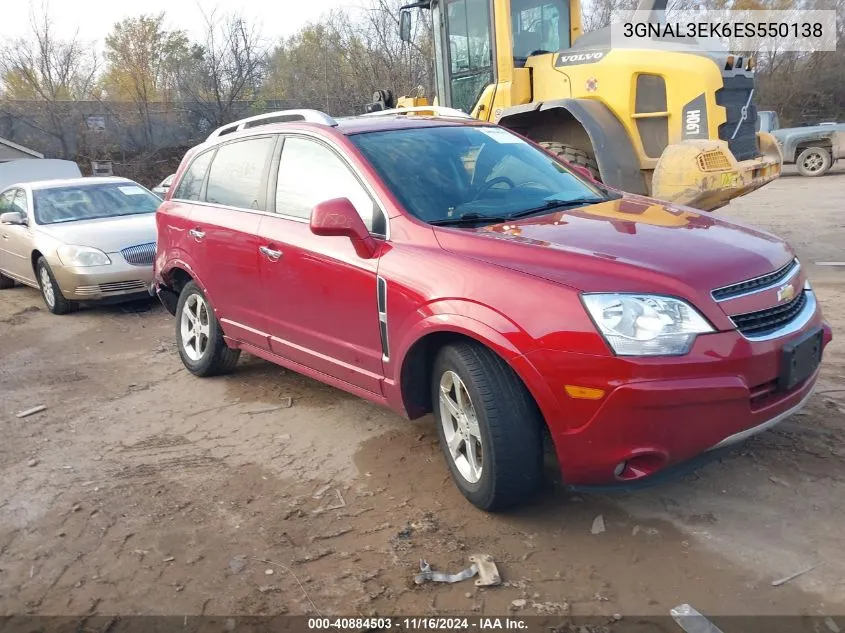 2014 Chevrolet Captiva Sport Lt VIN: 3GNAL3EK6ES550138 Lot: 40884503