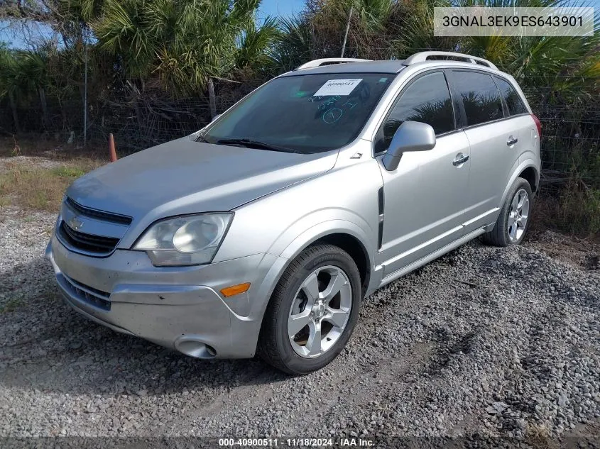 2014 Chevrolet Captiva Sport Lt VIN: 3GNAL3EK9ES643901 Lot: 40900511