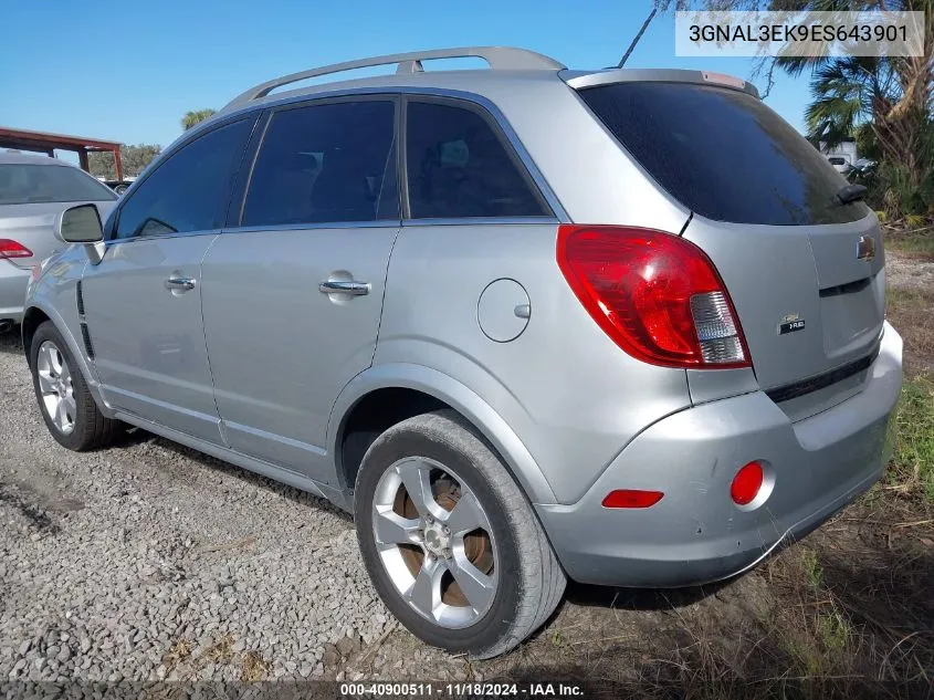 2014 Chevrolet Captiva Sport Lt VIN: 3GNAL3EK9ES643901 Lot: 40900511