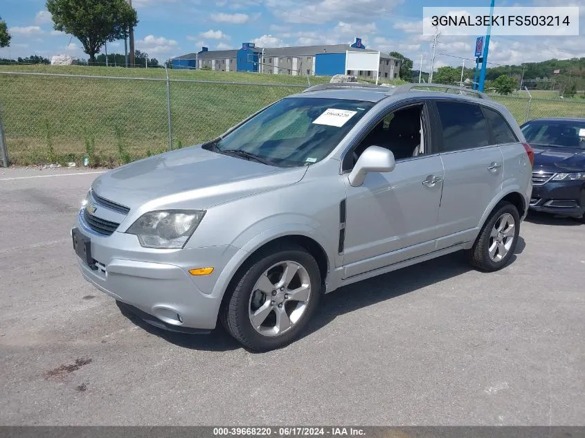 2015 Chevrolet Captiva Sport Lt VIN: 3GNAL3EK1FS503214 Lot: 39668220