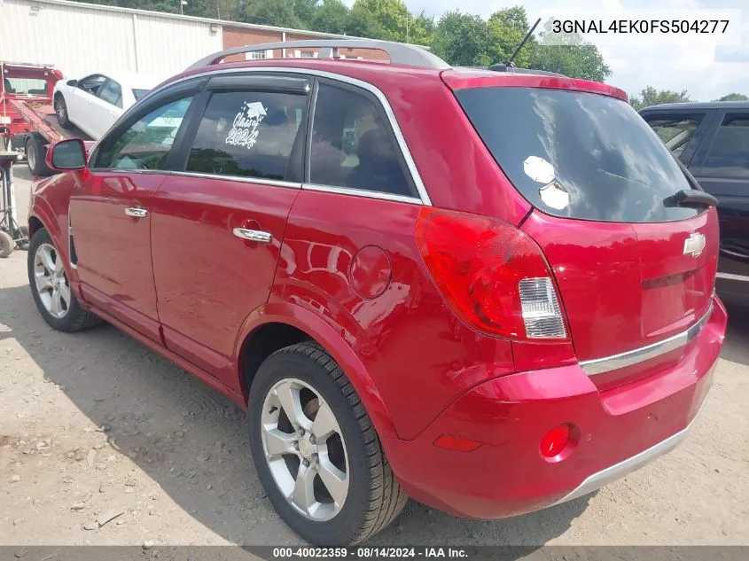 2015 Chevrolet Captiva Sport Ltz VIN: 3GNAL4EK0FS504277 Lot: 40022359