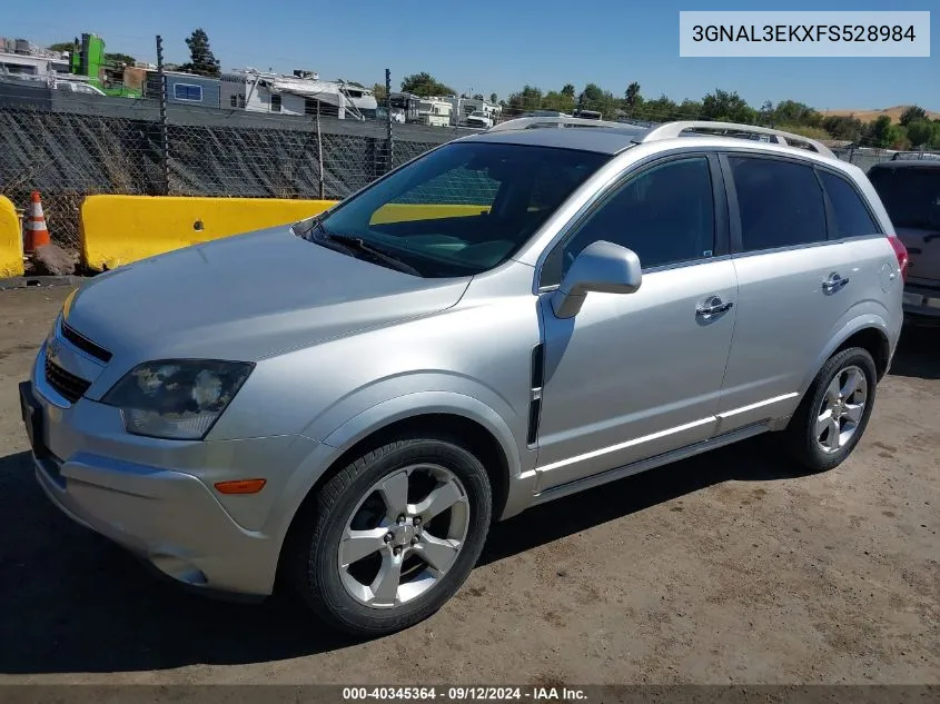 2015 Chevrolet Captiva Sport Lt VIN: 3GNAL3EKXFS528984 Lot: 40345364