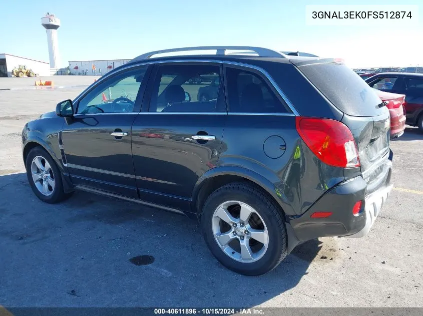 2015 Chevrolet Captiva Sport Lt VIN: 3GNAL3EK0FS512874 Lot: 40611896