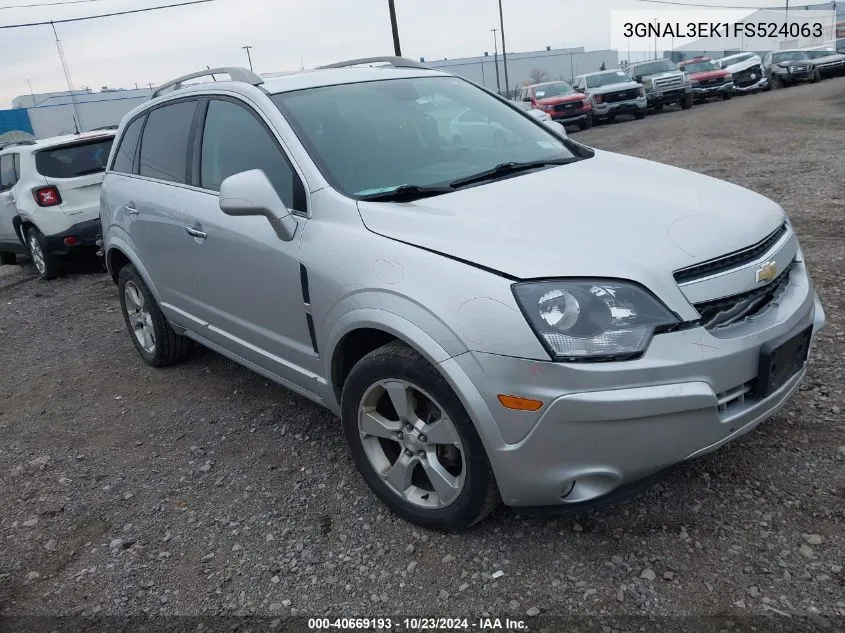 2015 Chevrolet Captiva Sport Lt VIN: 3GNAL3EK1FS524063 Lot: 40669193