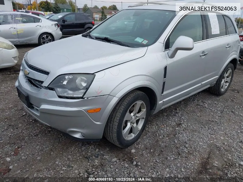 2015 Chevrolet Captiva Sport Lt VIN: 3GNAL3EK1FS524063 Lot: 40669193