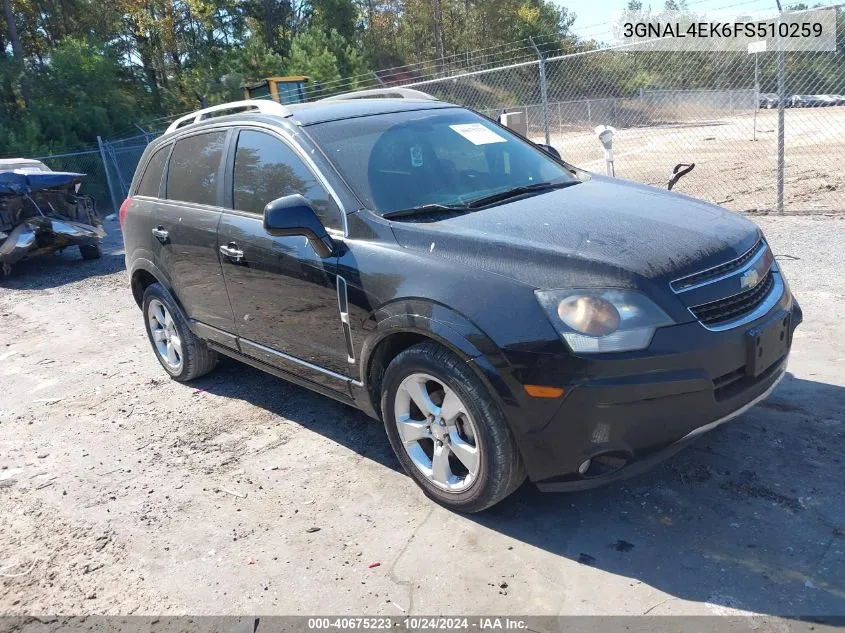 2015 Chevrolet Captiva Sport Ltz VIN: 3GNAL4EK6FS510259 Lot: 40675223