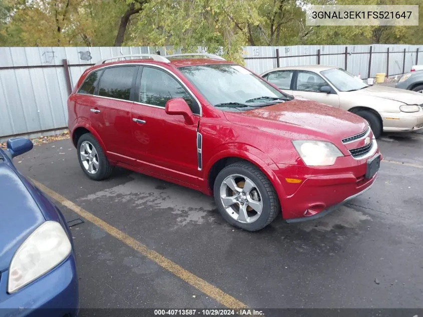 2015 Chevrolet Captiva Sport Lt VIN: 3GNAL3EK1FS521647 Lot: 40713587