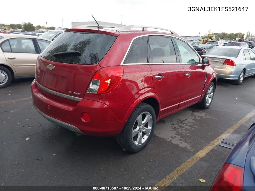 2015 Chevrolet Captiva Sport Lt VIN: 3GNAL3EK1FS521647 Lot: 40713587